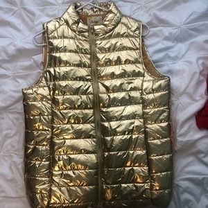 Gold puffer vest